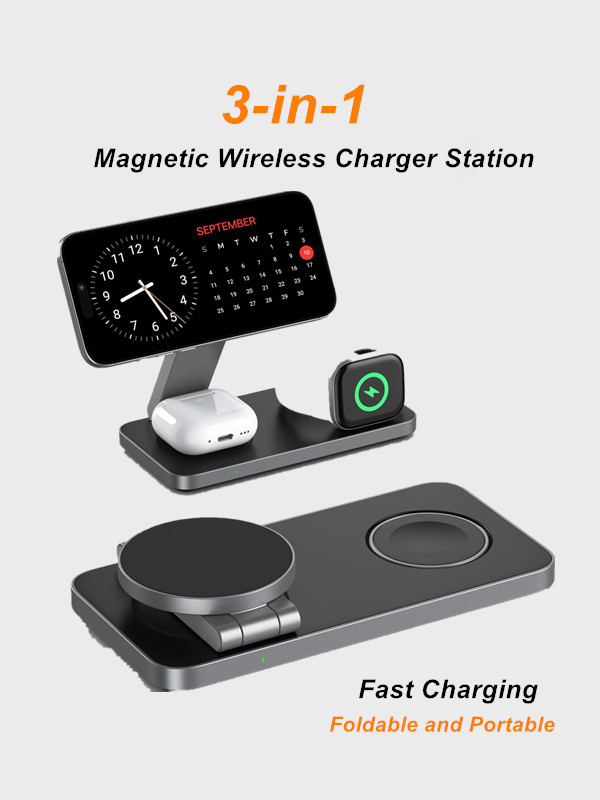 3-in-1 Magnetic Wireless Charger Portable